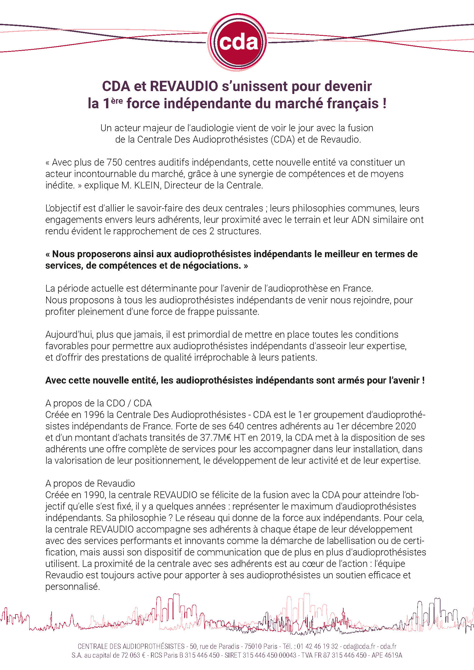 CDA et REVAUDIO s’unissent pour devenir la 1ère force indépendante du marché français !